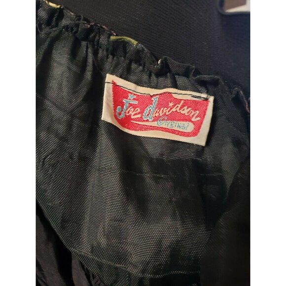 Vintage 50s Atomic Joe Davidson Originals Circle Skirt MidCentury Flocked - Picture 3 of 12